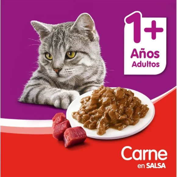 Alimento Húmedo Gato Adulto Whiskas Salsa Carne 85 g - Imagen 4